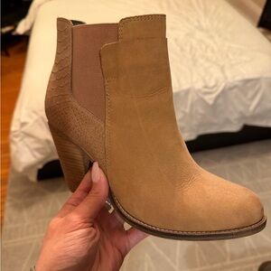 Aldo Tan Suede Heeled Chelsea Booties